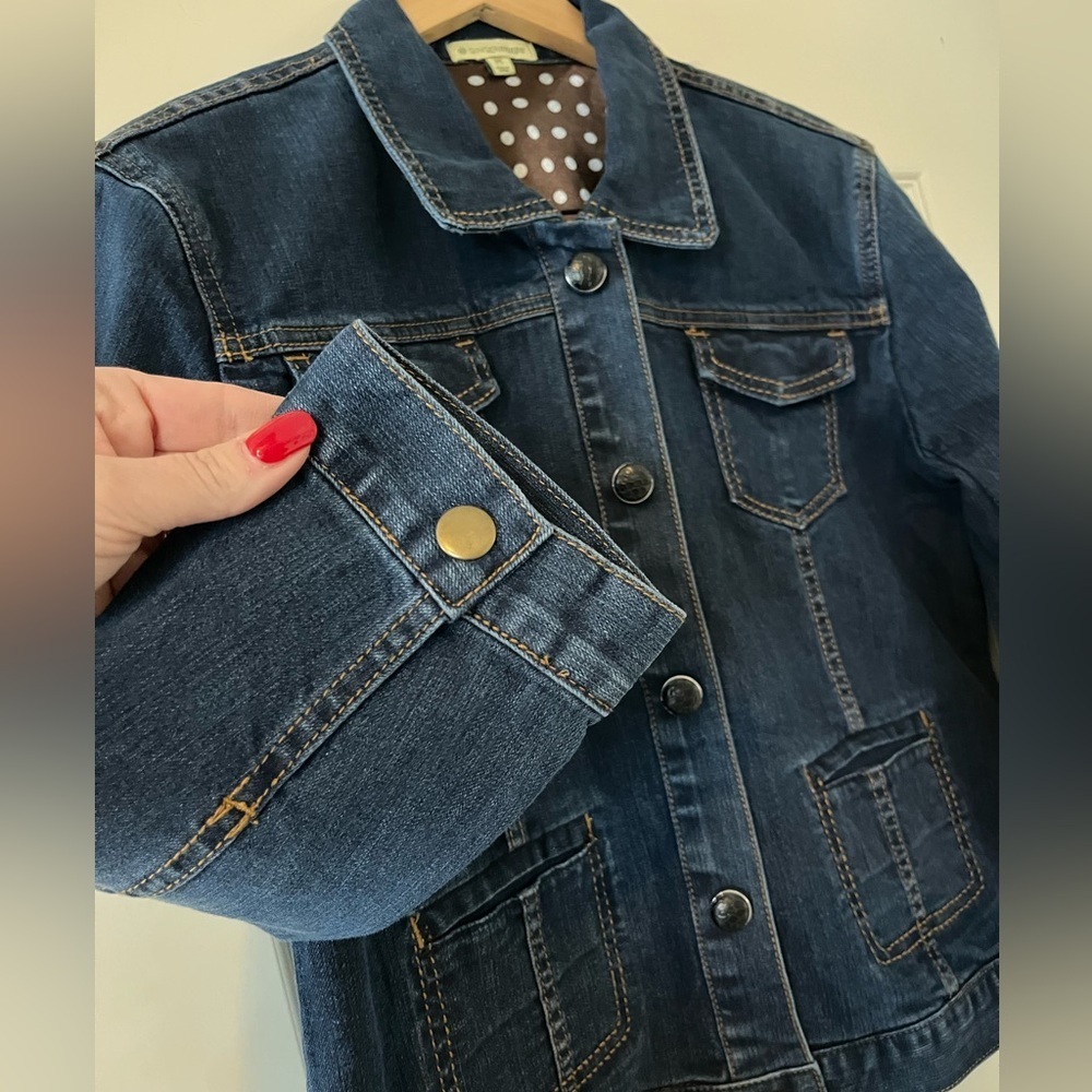 GINGERsnaps Brand Dark Denim Jacket Women’s Size Medium - Picture 6 of 16